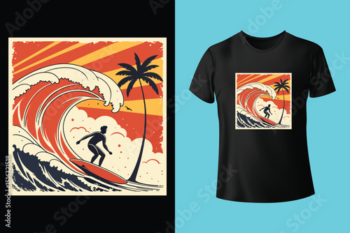 Summer T-Shirt Design – Tropical Beach, Sunshine, and Vacation Graphic Tee