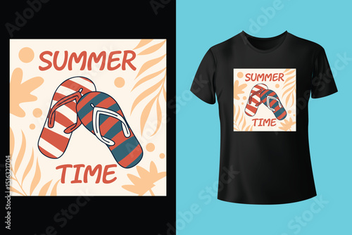 Summer T-Shirt Design – Tropical Beach, Sunshine, and Vacation Graphic Tee