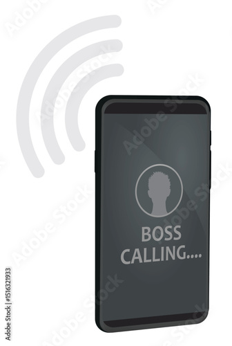Boss calling icon. vector illustration	
