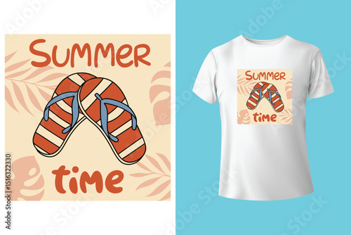 Summer T-Shirt Design – Tropical Beach, Sunshine, and Vacation Graphic Tee