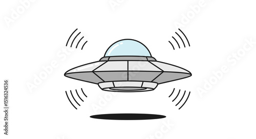 UFO hovering in the air