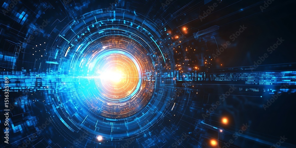 Fototapeta premium Stunning Abstract Digital Art Data Stream Energy Burst and Code Visualizations