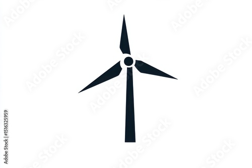 Wind turbine silhouette representing renewable energy innovation and sustainability efforts