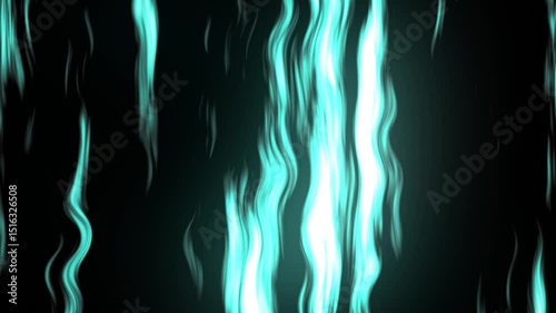 A seamless abstract animation featuring glowing, hair-like strands that flow, appear, and fade gently in a dark environment. The animation is cyclic, making it ideal for continuous playback