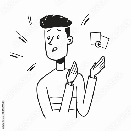 set of funny cartoon businessman
