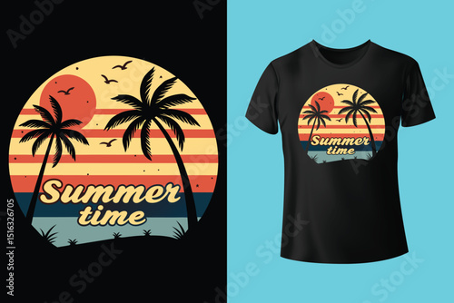 Summer T-Shirt Design – Beach Vibes, Sunshine, and Tropical Holiday Graphic Tee