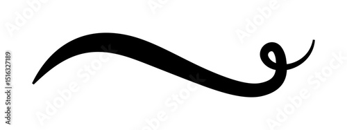 Baseball swoosh tail, swoosh wave for text vector element