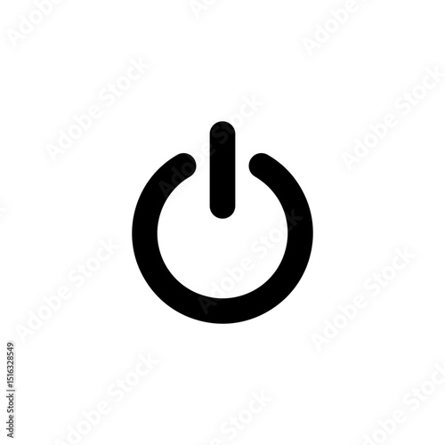 start power button icon vector, on and off