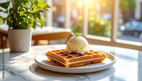 Delicious dessert: a fresh piece of strawberry cake with cream on a white plate