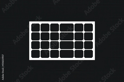 Grid layout with various shapes designed for creative projects or planning