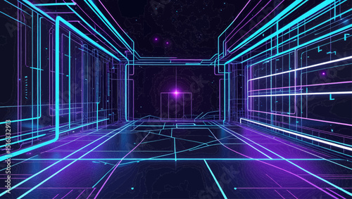 Digital Grid Background