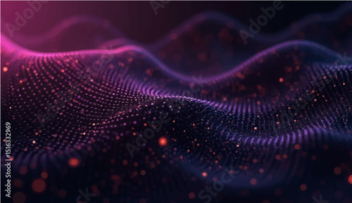 Abstract dot black purple pattern gradient texture technology background.