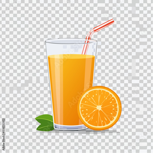 オレンジジュースのベクターイラスト素材