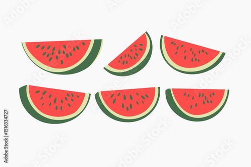 watermelon vector illustration