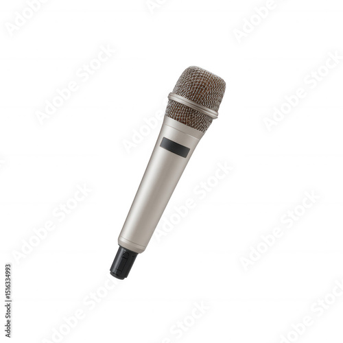 A professional microphone with a shiny silver finish, designed for crystal-clear sound quality