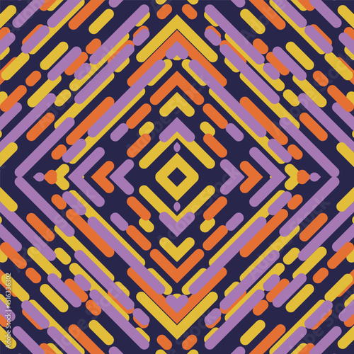 Seamless geometric pattern with rhombuses