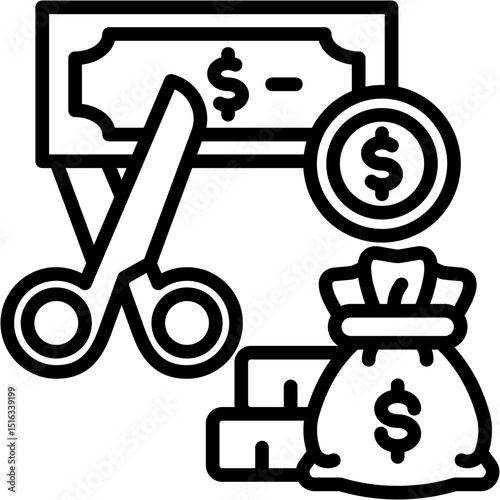 Budget Cut Icon