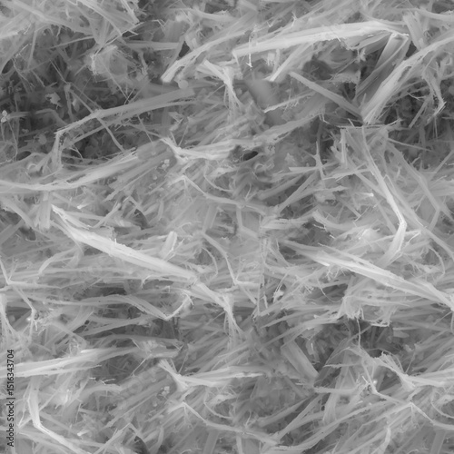 White asbestos fibers creating a dangerous texture background
