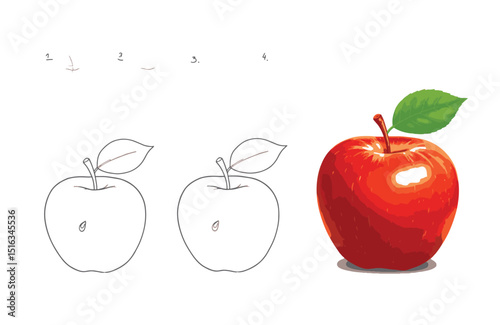 Learn to Draw a Red Apple Easy Step-by-Step Guide for Kids and Beginners