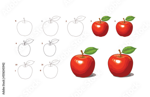 Step-by-Step Apple Drawing Tutorial Learn to Draw a Realistic Apple from Simple Shapes