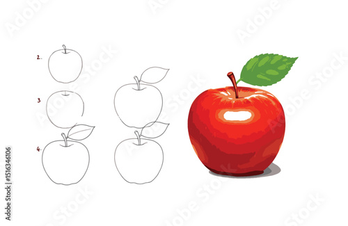 Learn to Draw a Realistic Red Apple Step-by-Step Guide for Beginners and Artists