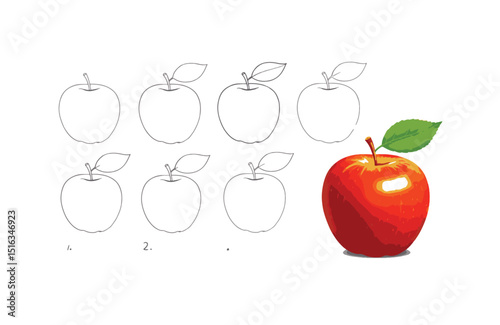 Learn to Draw Apples Simple Step-by-Step Guide for Beginners, Kids, and Art Enthusiasts