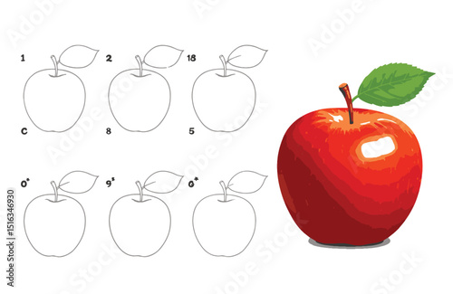 Learn to Draw a Red Apple Step-by-Step Guide for Beginners and Kids