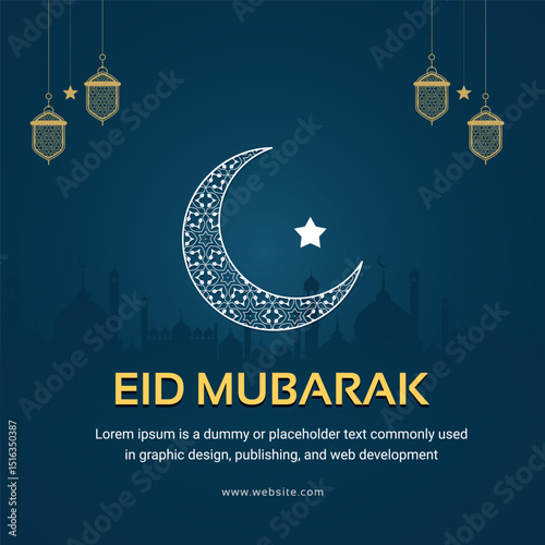 Arabic Typography Eid Mubarak Eid Al-Adha Eid Saeed , Eid Al-Fitr text