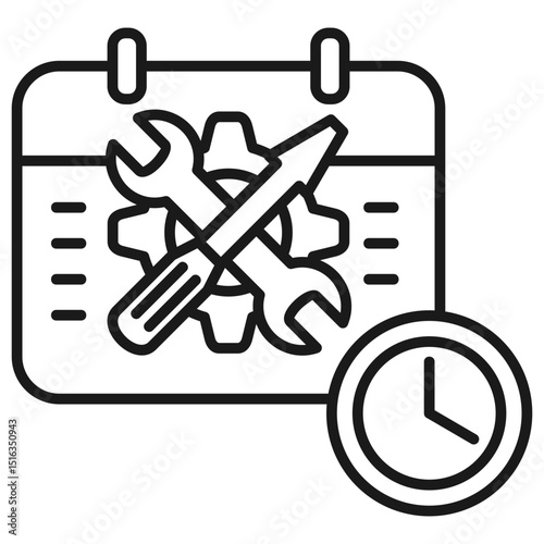 Schedule Outline Icon