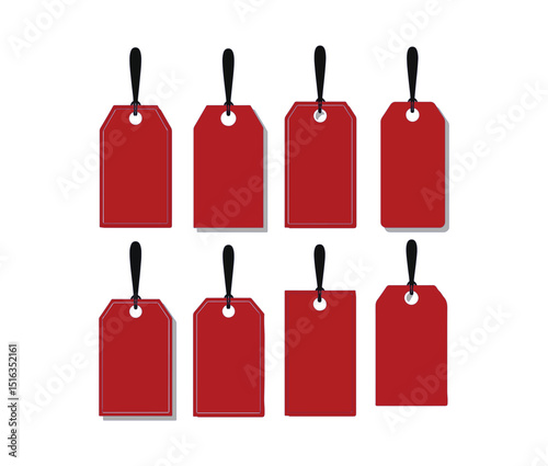 Set of price tags vector