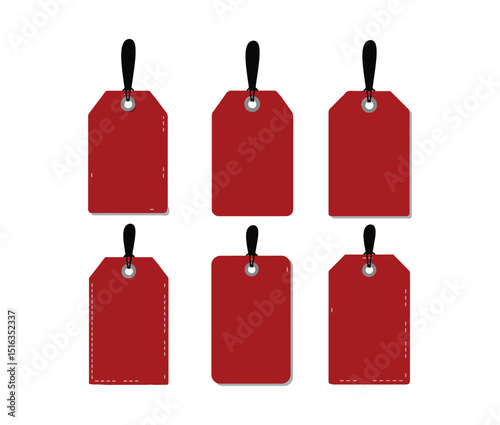 Price tag with red ribbon