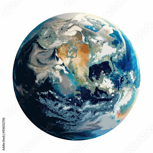Fototapeta Naklejka Na Ścianę i Meble -  earth globe with white background