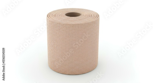Medical bandage roll with texture, isolated healthcare supply in 3D photo