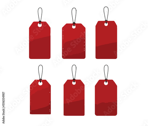 Red Price Tags  Blank Templates for Retail, E-commerce, and Marketing Designs