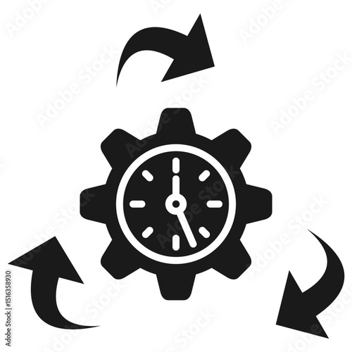 Interative Process Glyph Icon