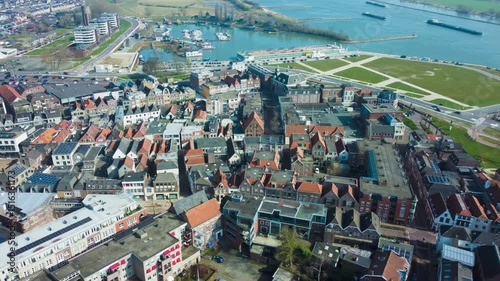 Aerial View of Tiel Old Town City Center