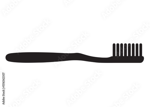 Toothbrush logo silhouette vector, Toothbrush logo icon, toothbrush silhouette vector illustration, simple black toothbrush silhouette logo vector on a white background.