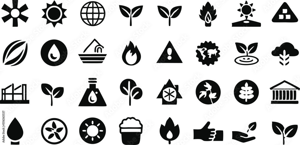 Sustainable Energy Icons A Collection of Renewable Energy Symbols and Green Technology Graphics Sustainable Energy Icons A Collection of Renewable Energy Symbols and Green Technology Graphics