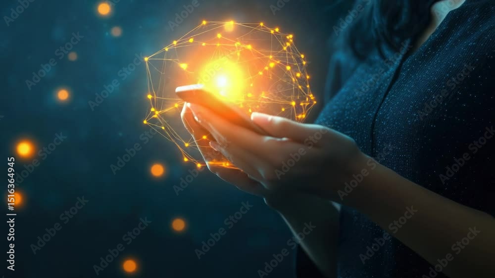 A woman holding a smartphone and possibly checking something on the screen, useful for scenarios where technology is involved