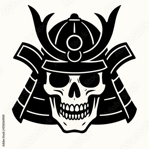 A gothic tribal skull illustration with a pirate symbol and fire, depicting human danger and death