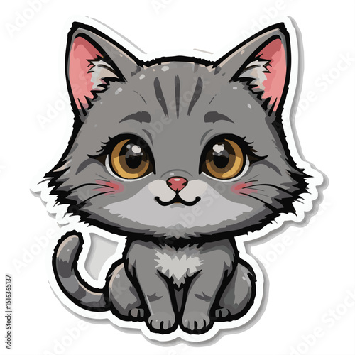cute sticker of cat