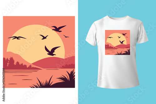 Summer T-Shirt Design – Tropical Beach Vibes and Sunny Vacation Graphic Tee