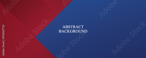 Abstract blue red banner geometric shapes background. Vector abstract graphic design banner pattern presentation background web template.