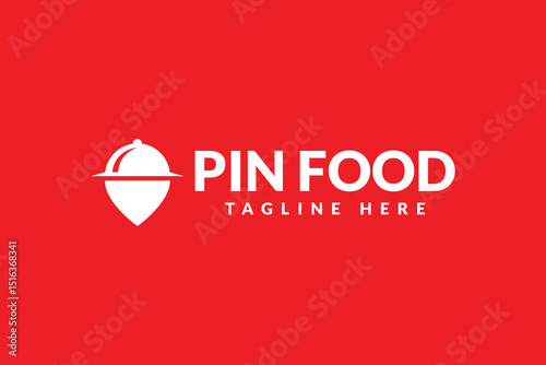 food pin logo design. logo icon vector illustration silhouette