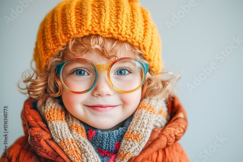 Joyful Happy Adorable Funny Child Portrait