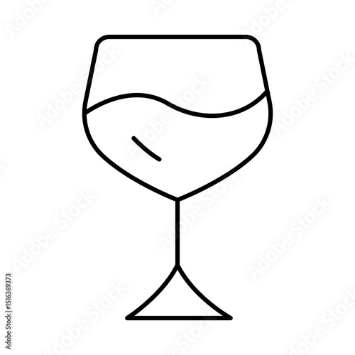 Wine Line Editable Stroke Icon. Fast-food And Drinks Themes Vector Illustration