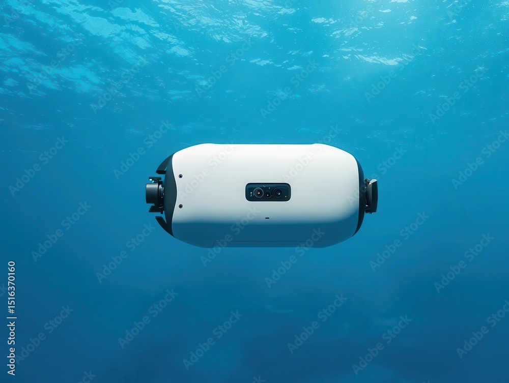 Fototapeta premium EarthTech s marine robotics lab with AIdriven oceancleaning systems for global sustainability