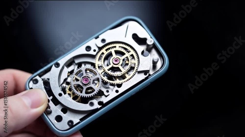 Explore the details of an intricate mechanical keycard design and its inner workings