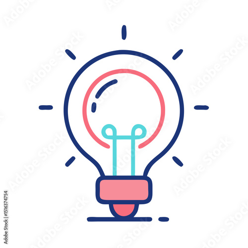 Lightbulb of Idea Icon Illustration Vector