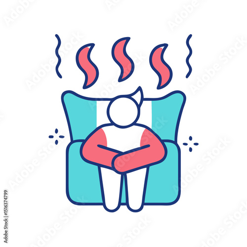 Relaxation Icon Illustration Vector